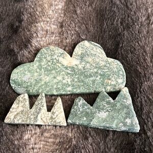 Moss Agate crystal set